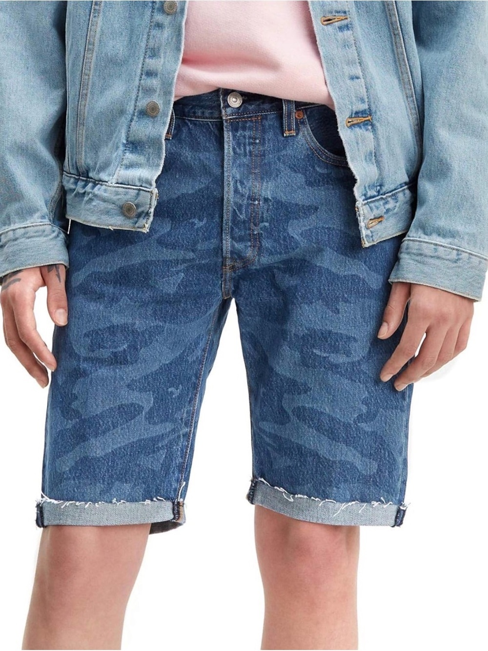Levi’s 501 Camo Print Cutoff Shorts